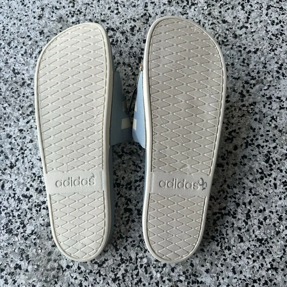 Adidas Adilette Slides Mens 18 Slip On Flip Flops GX4300 Blue Comfort Striped